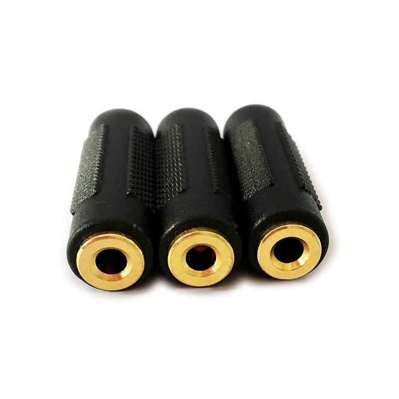 SAISN 3.5mm Stereo Jack to 3.5mm Stereo Jack Adapter Connectors Stereo Coupler Female to Female Gold Plated (Pack of 3) - Image 2